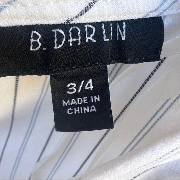 B. Darlin
Pinstripe Square Neck Mini Dress Tie Back Empire Waist
Size 3/4 - Picture 14 of 15